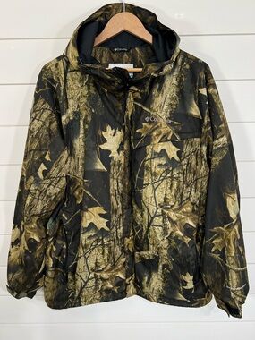 Columbia Omni-Shield Mossy Oak Timberwolf Camo Packable Jacket Men’s Large